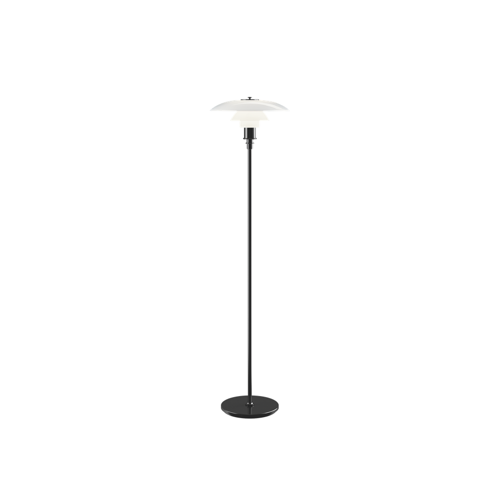 PH 3½-2½ 글라스 플로어 램프 블랙